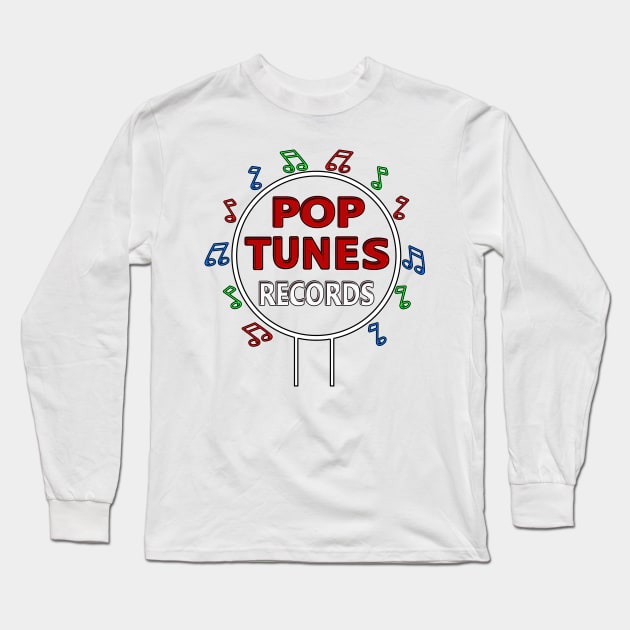 Pop Tunes White Long Sleeve T-Shirt by rexthinks